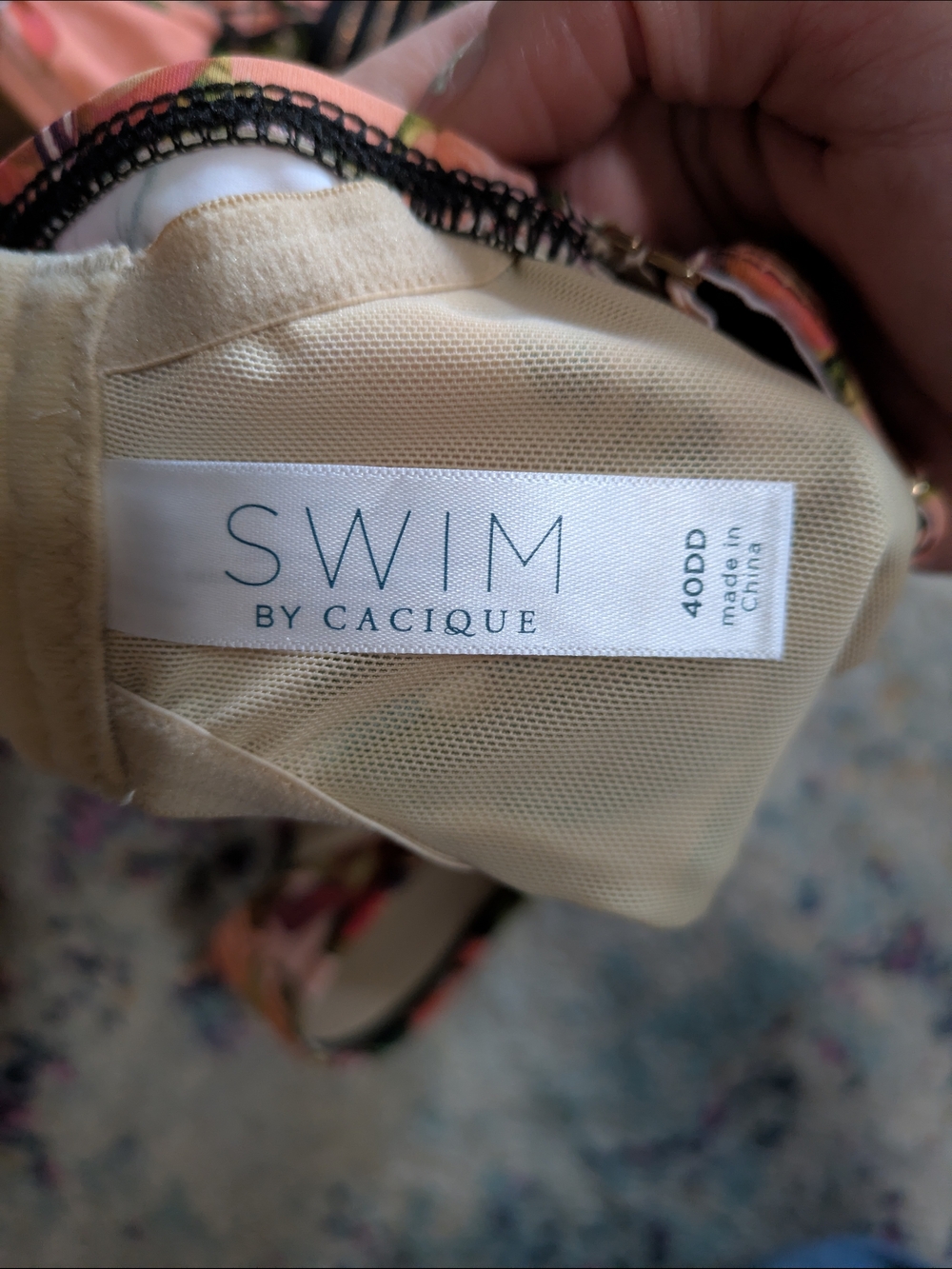 Cacique Swim V-neck Halter Style Top Tropical Island Design - Picture 3 of 3